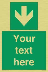 Safe condition Custom arrow down sign